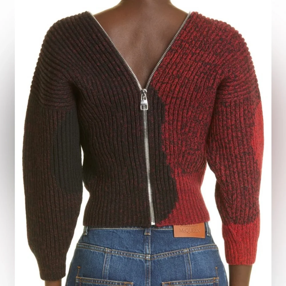 NWT Alexander McQueen colorblock zipped sweater sz Small HP Pick!💕 - Picture 4 of 10